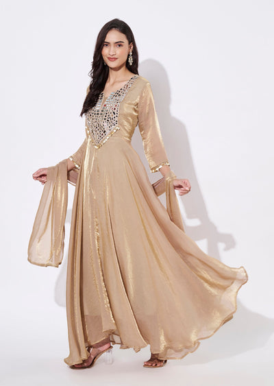 Beige Anarkali Suit
