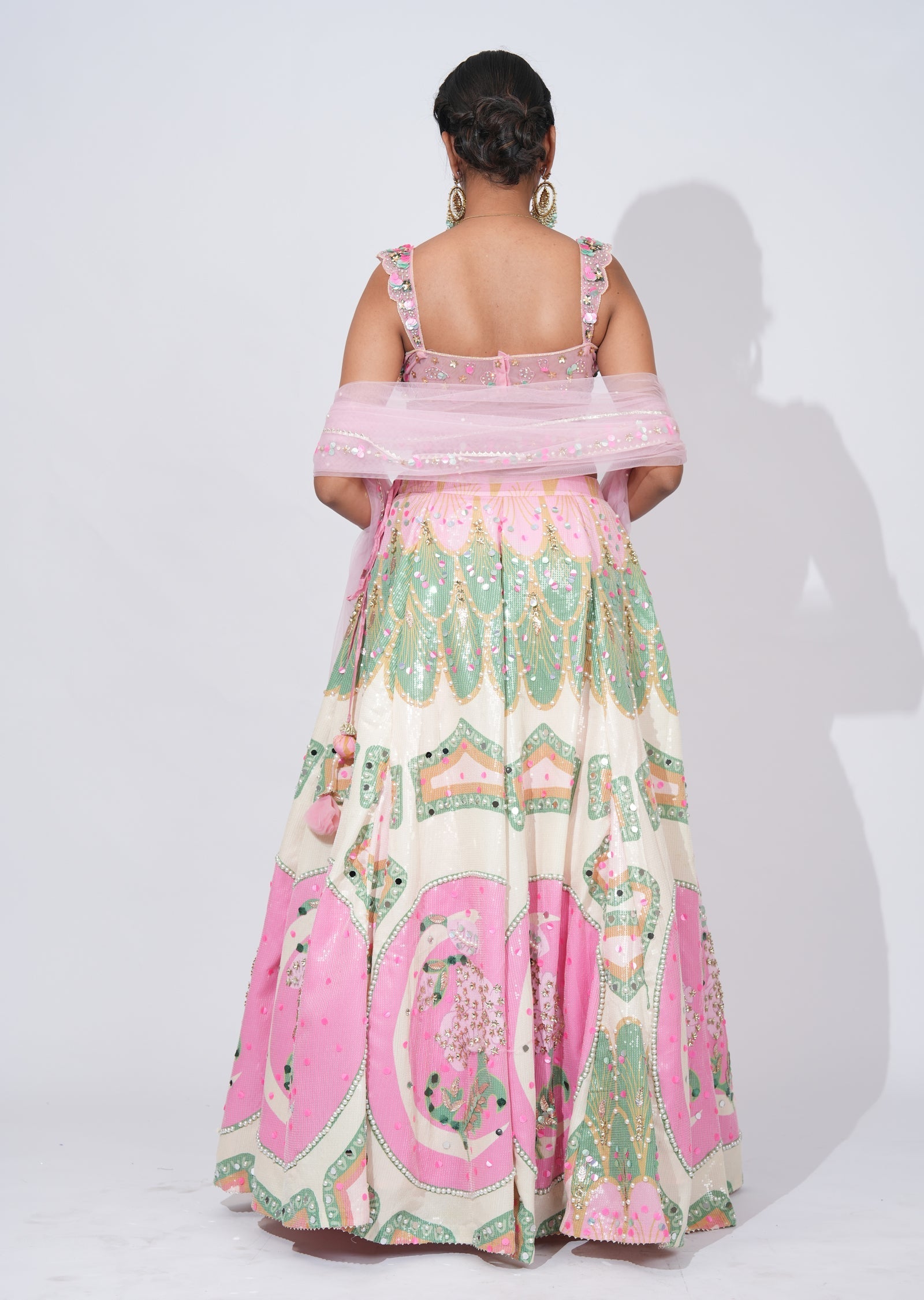 Multi Georgette Lehenga Set