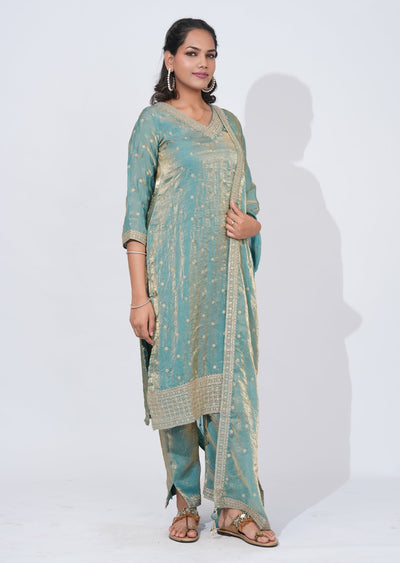 Light Green Straight cut suit