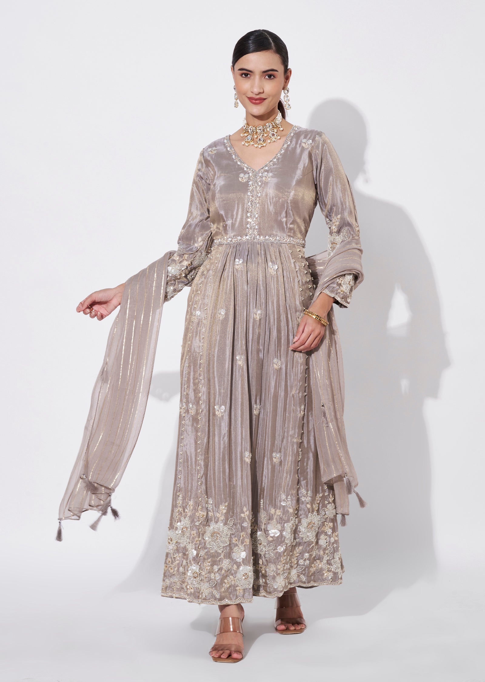Mouse Tissue Anarkali Suit