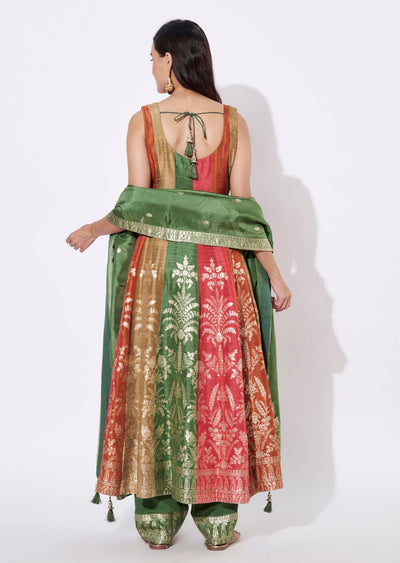 Multi Silk Anarkali Suit
