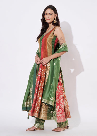 Multi Silk Anarkali Suit