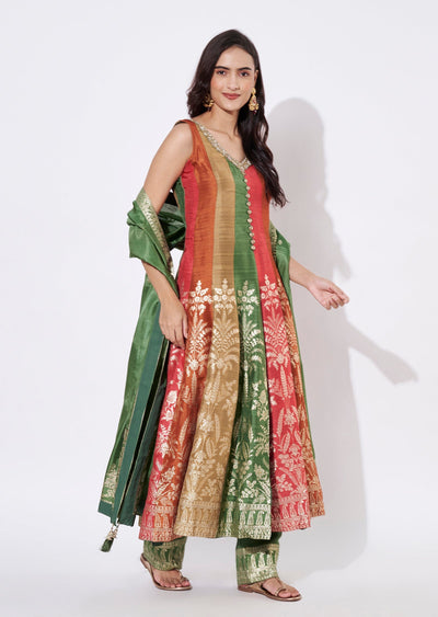 Multi Silk Anarkali Suit