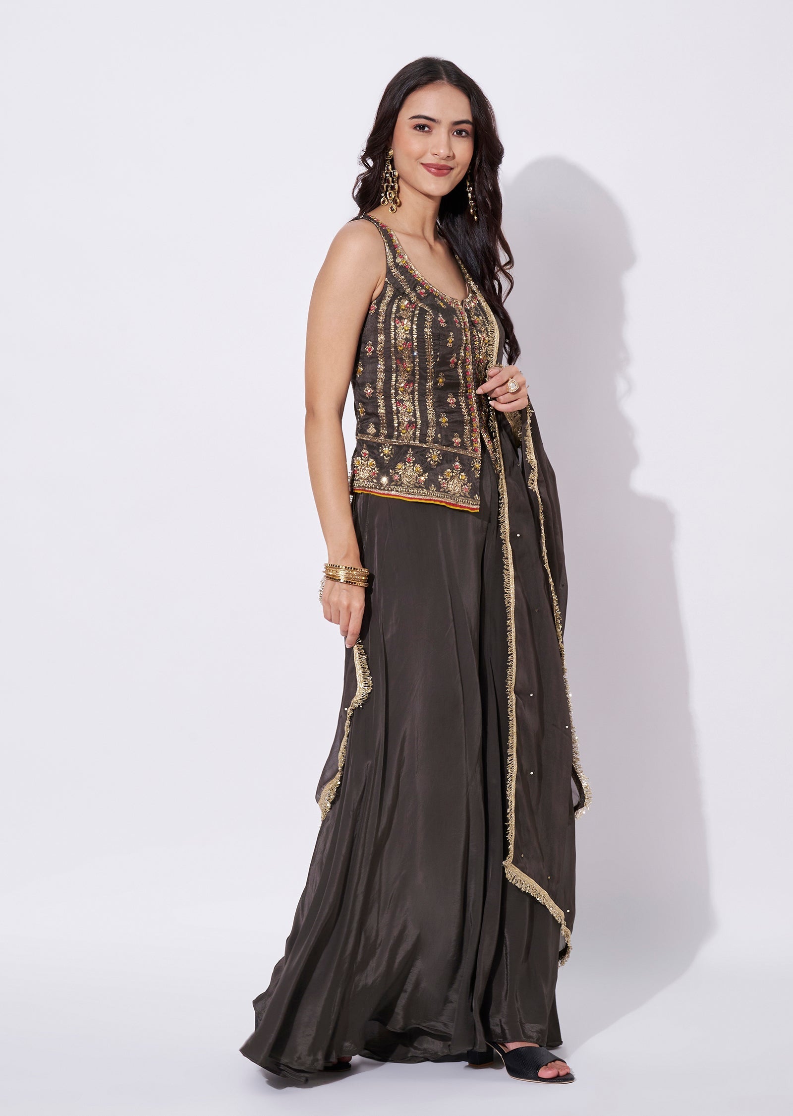 Mouse Silk Sharara Set