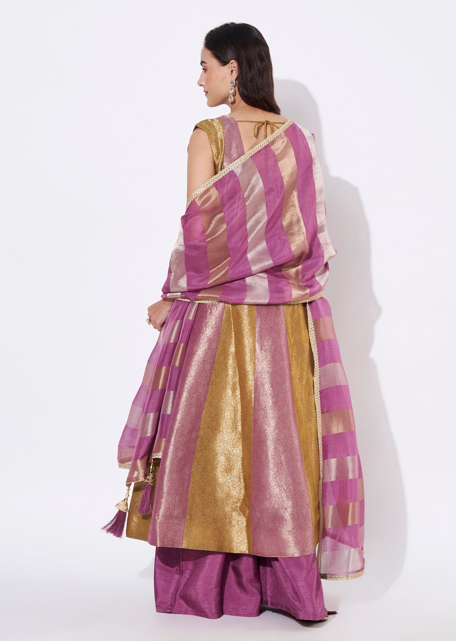 Wine Silk Anarkali Suit