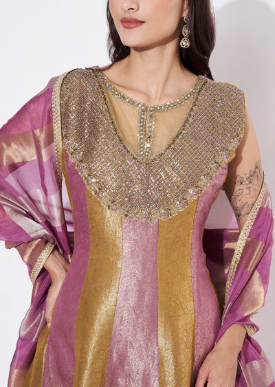 Wine Silk Anarkali Suit