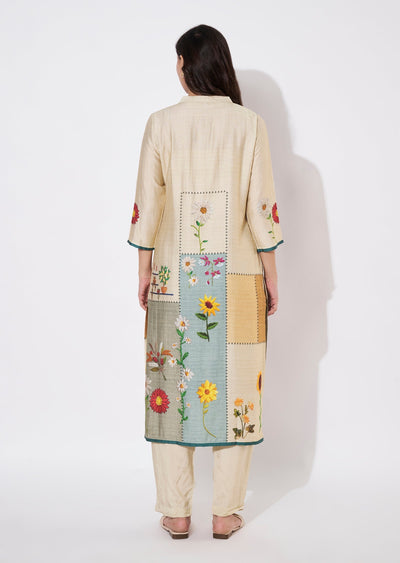 Beige Gold Kurti set