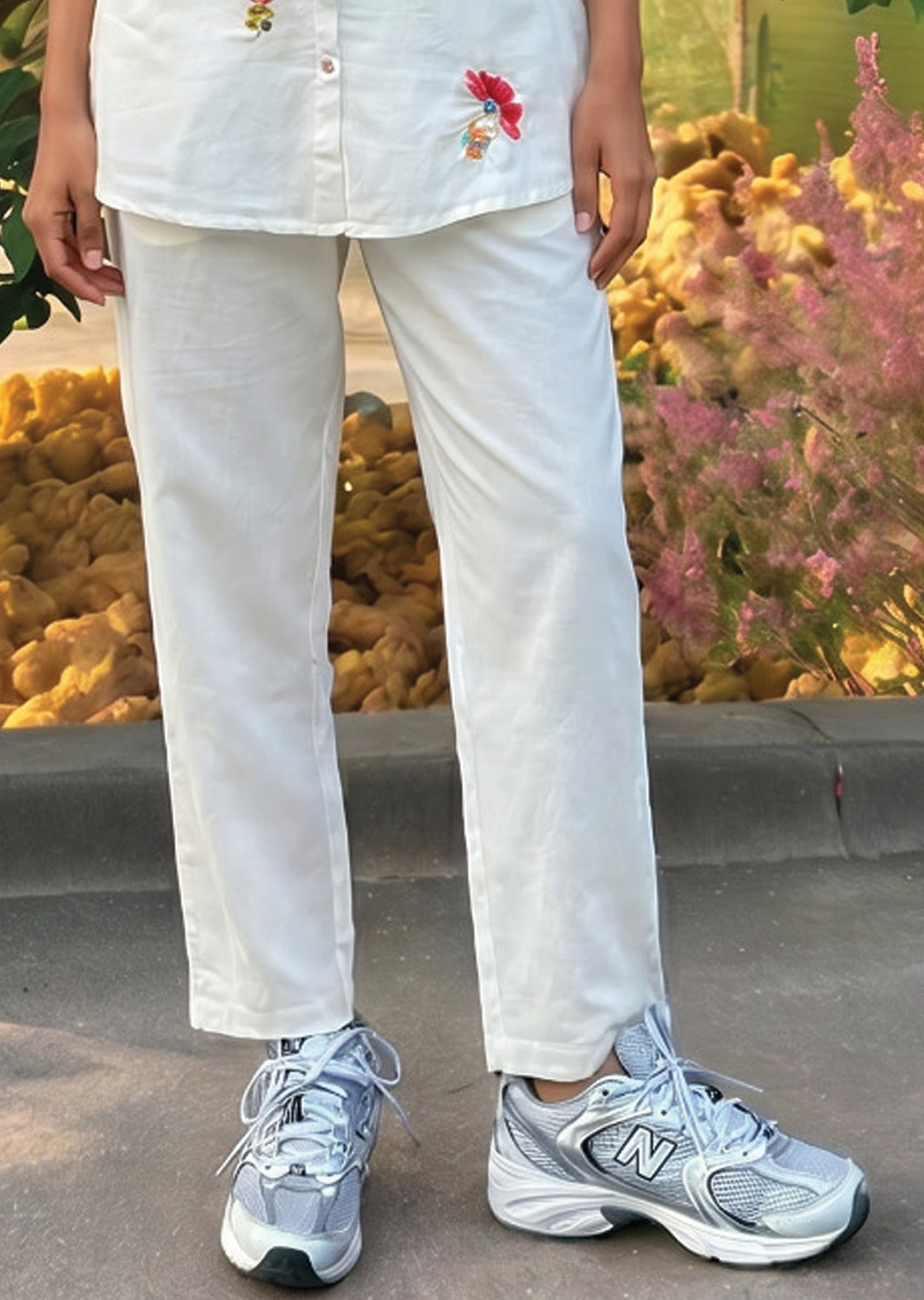 Off White Chanderi Co-ord Set