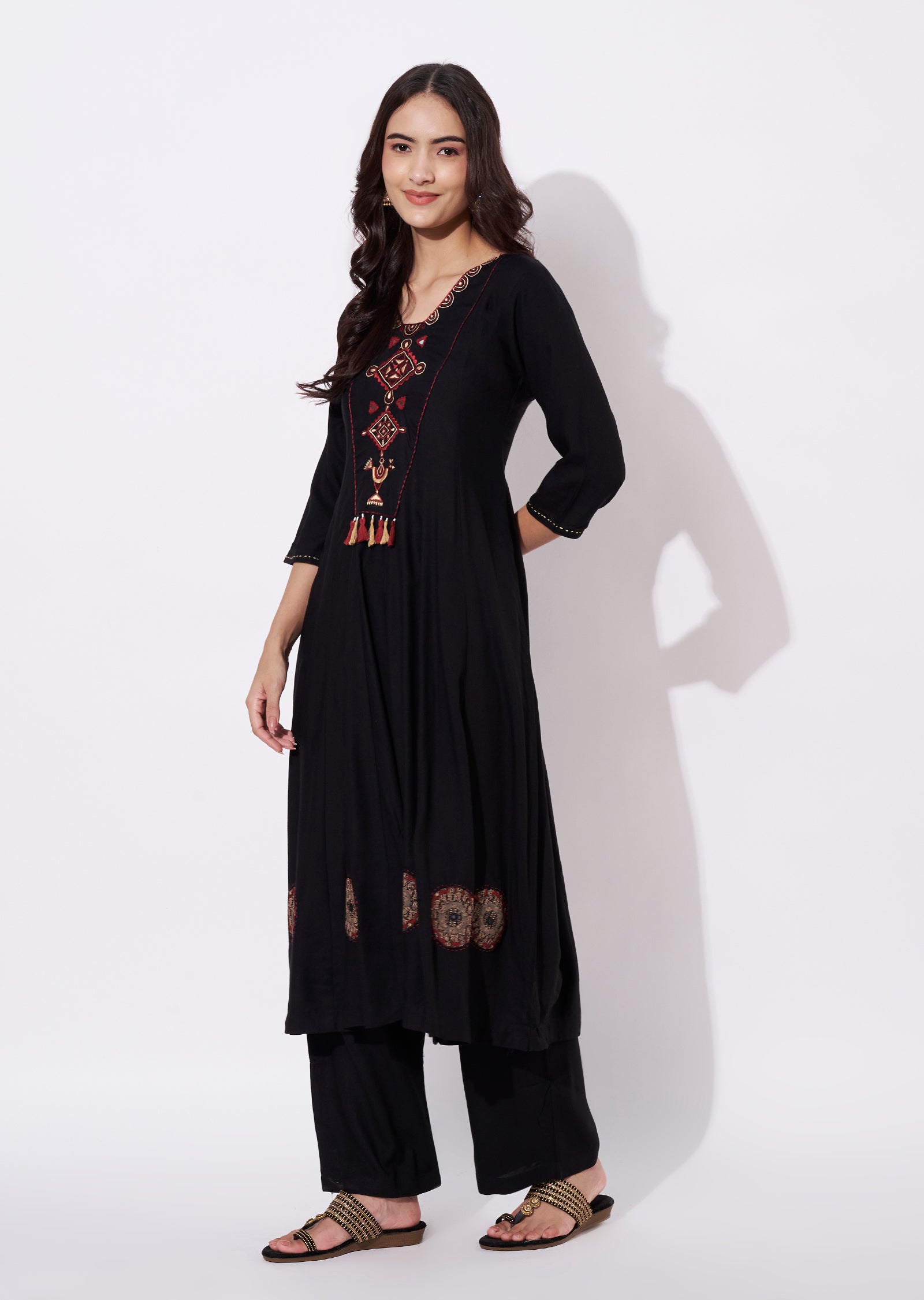 Black Reyon Anarkali Suit