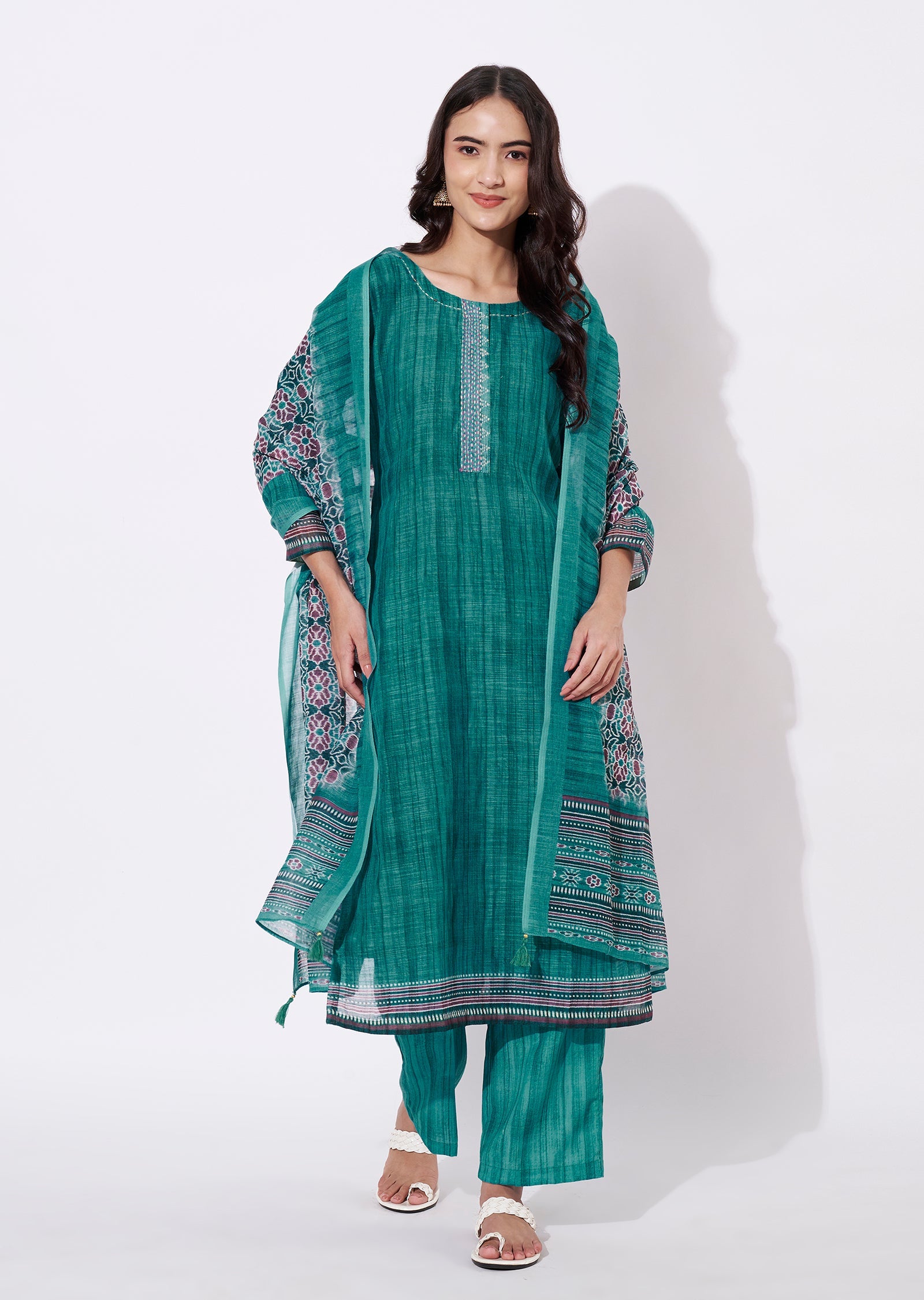 Dusty Green Tussar Straight cut suit