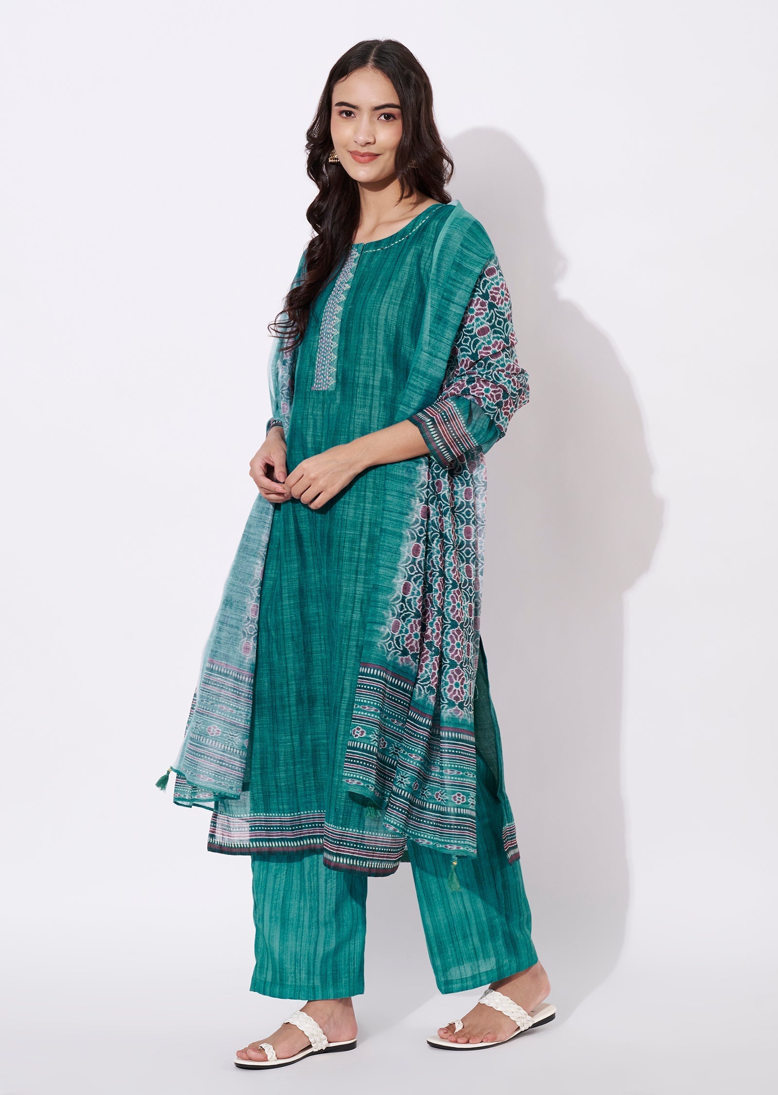 Dusty Green Tussar Straight cut suit