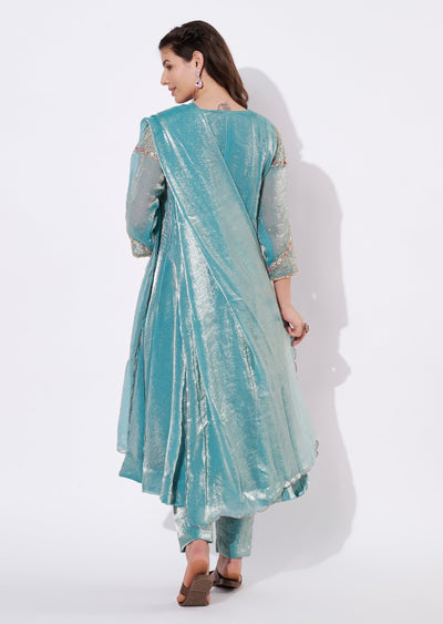 Dusty Green Jimmy Choo Anarkali Suit