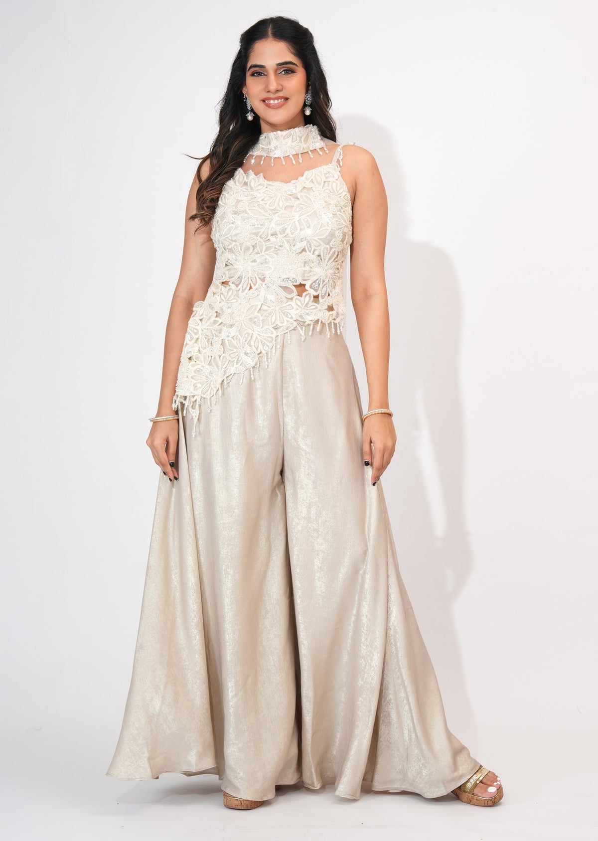 Cream Shimmer Indowesten Set