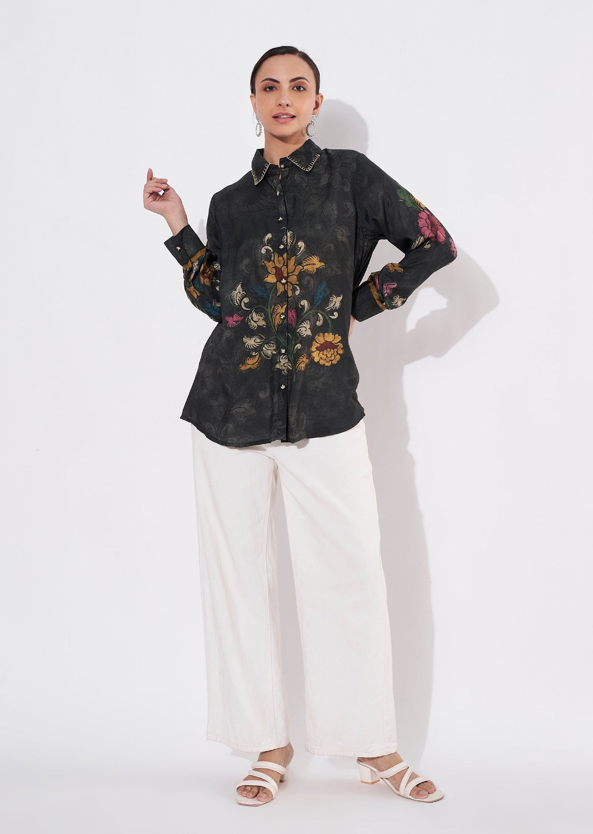 Black Muslin Short kurti