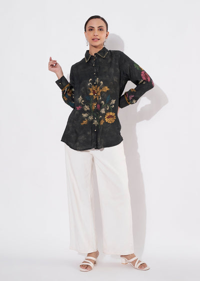 Black Muslin Short kurti