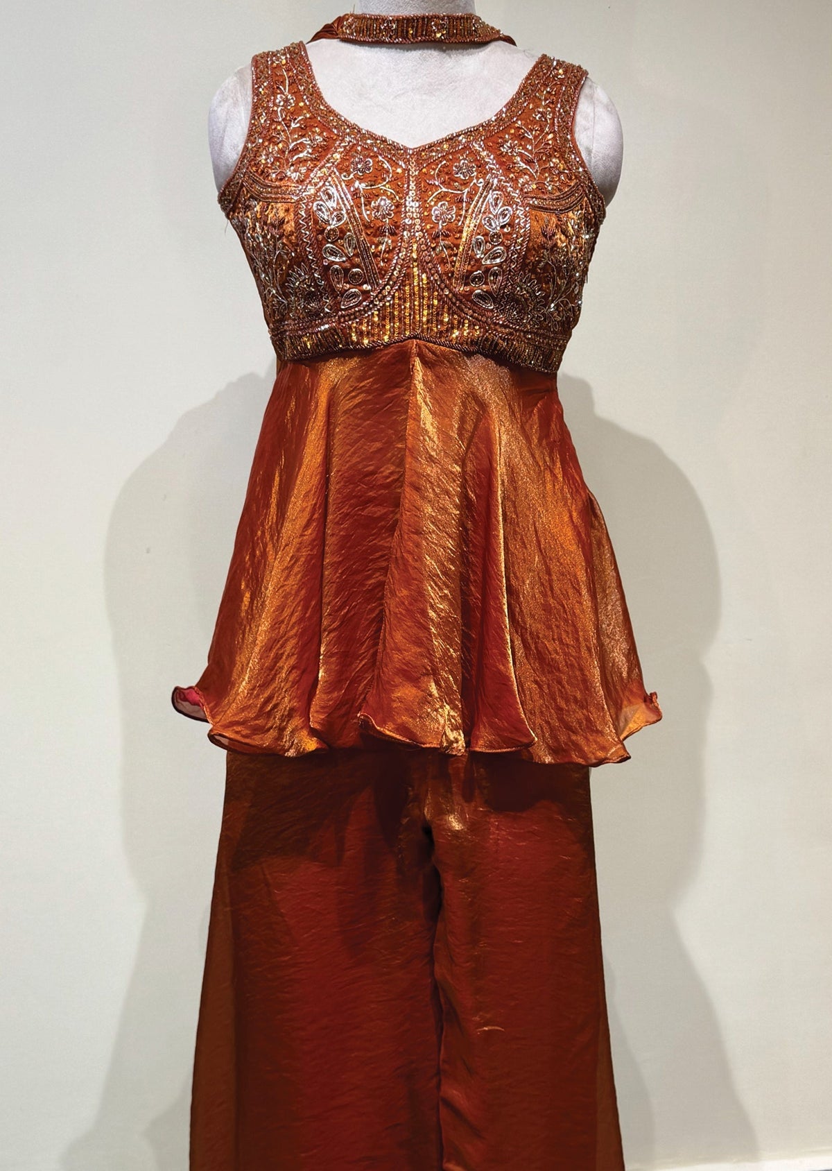 Rust Sharara Set