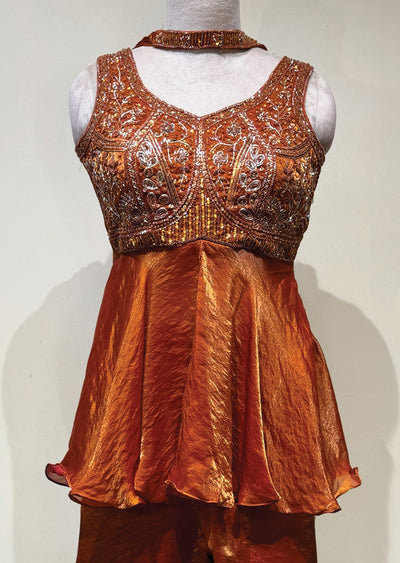 Rust Sharara Set