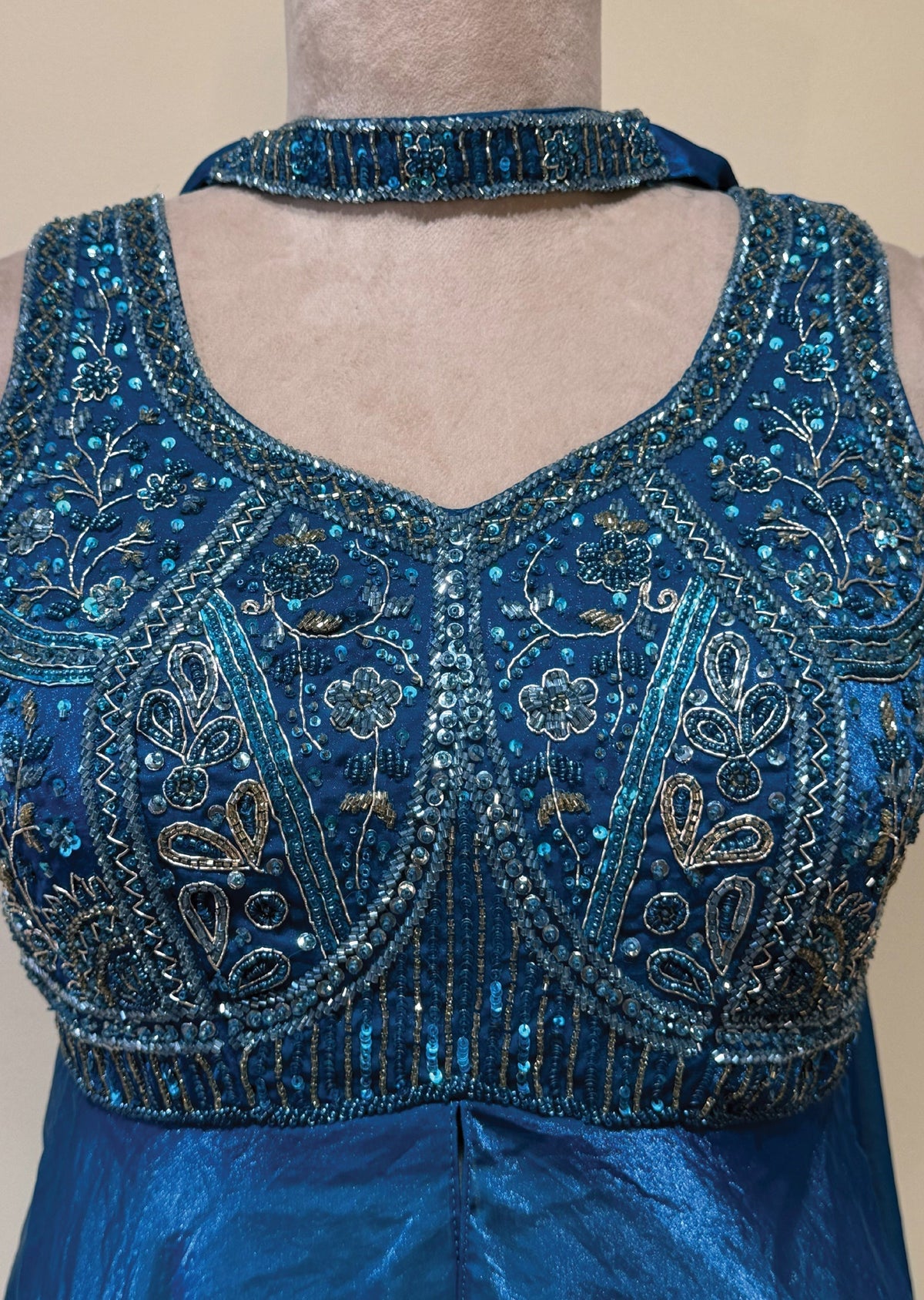 Teal Blue Sharara Set