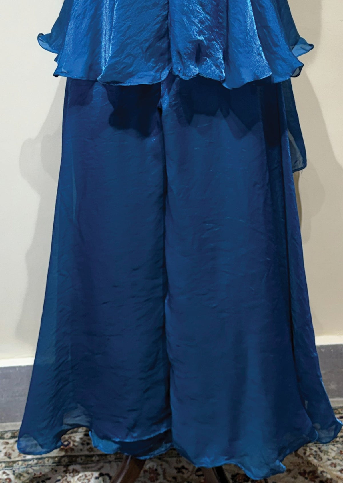 Teal Blue Sharara Set