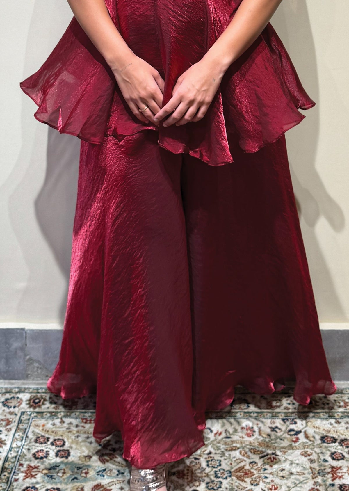 Maroon Sharara Set