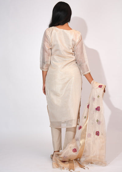 Beige Kota Straight cut suit