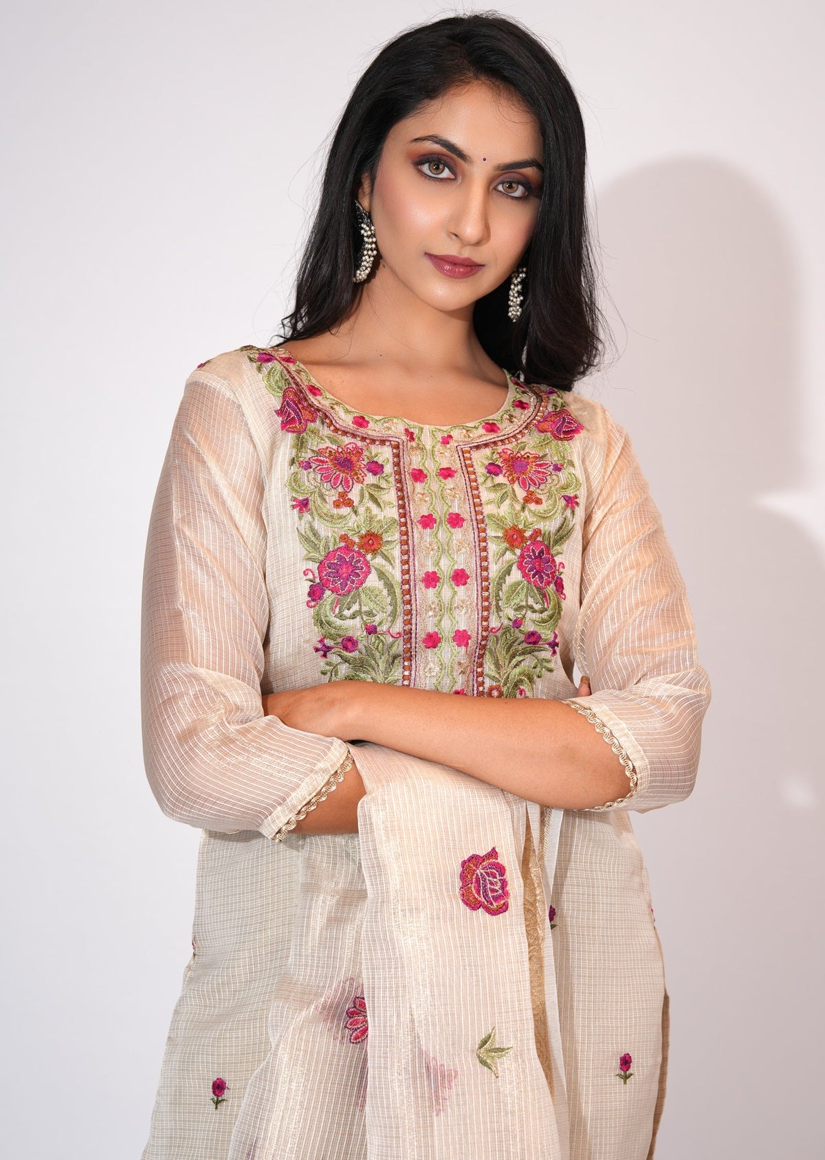 Beige Kota Straight cut suit