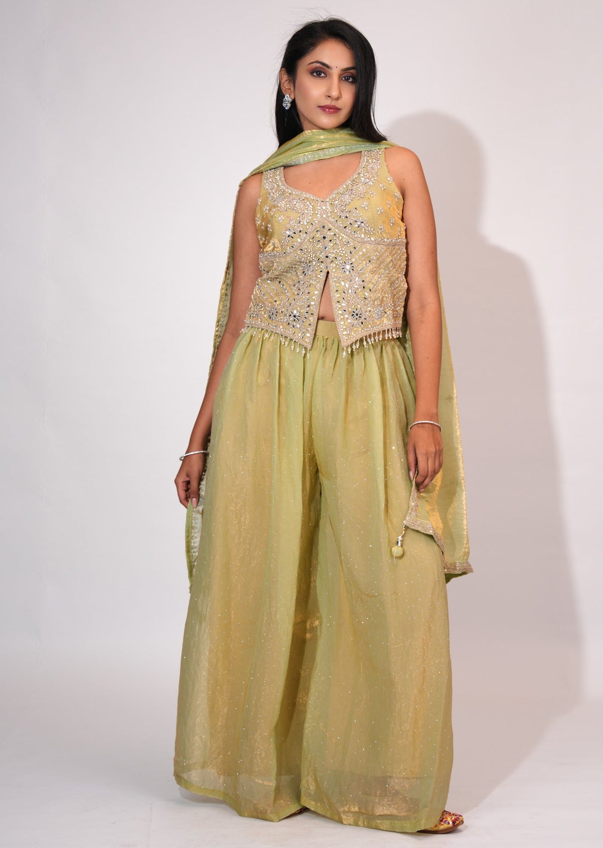 Beige Sharara Set