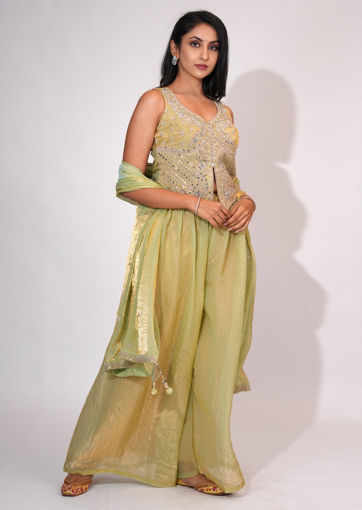 Beige Sharara Set