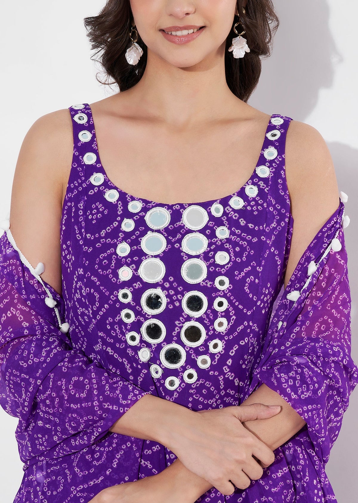 Purple Georegette Anarkali suit