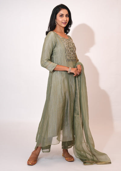 Dusty Cream Salsa Anarkali suit