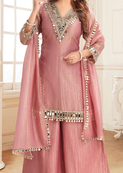 Peach Salsa Palazzo Set