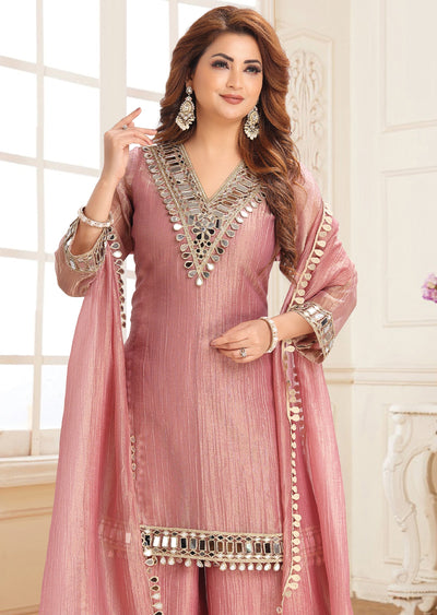 Peach Salsa Palazzo Set