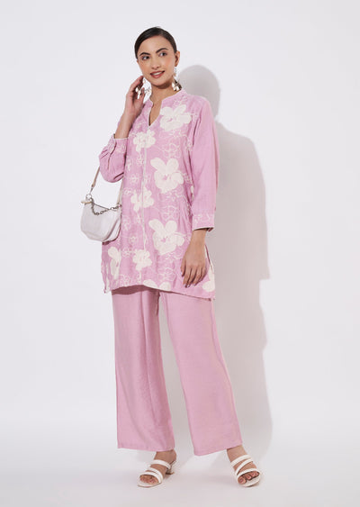 Pink Polynesian Shirt Set