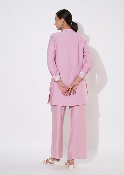 Pink Polynesian Shirt Set
