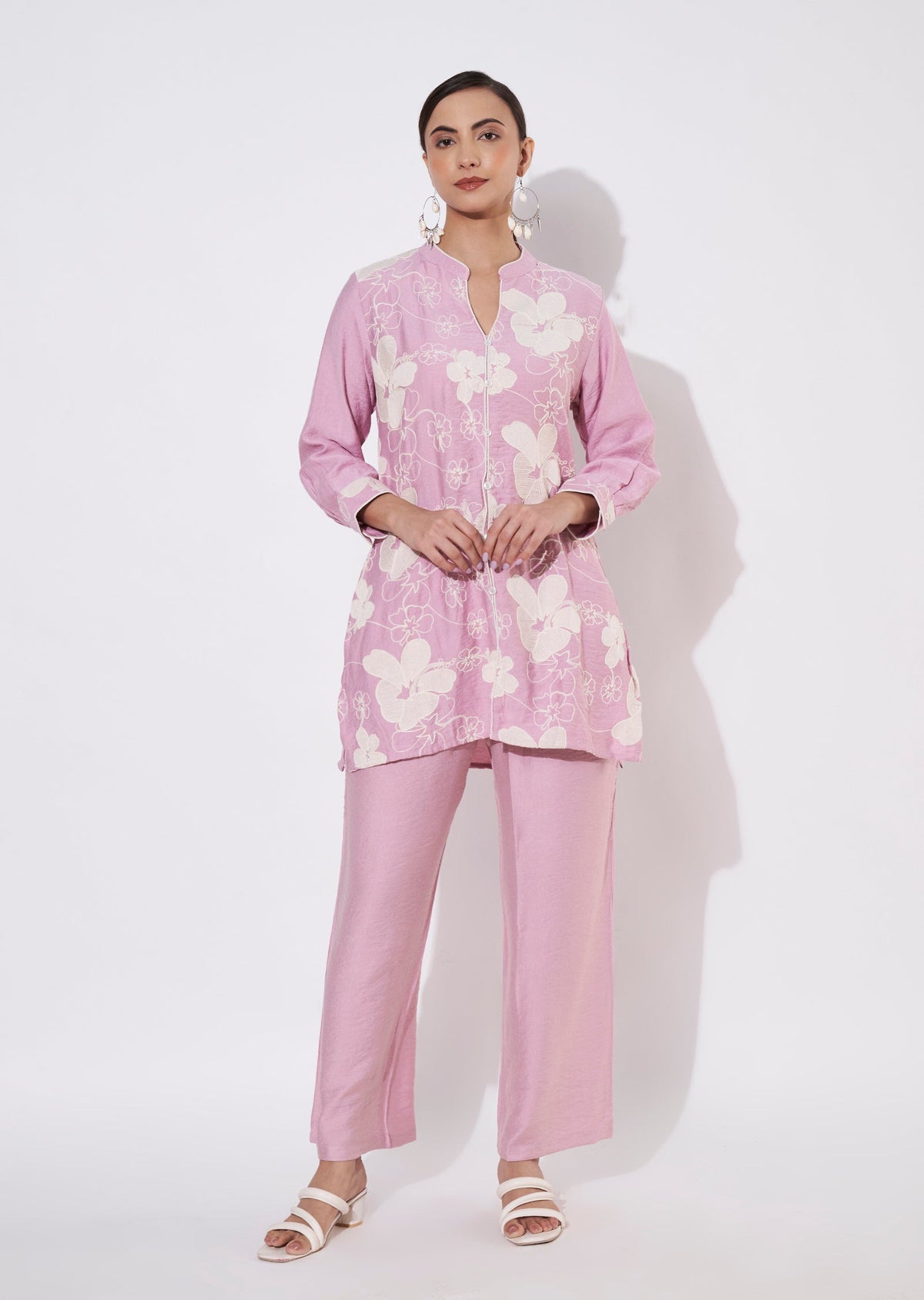 Pink Polynesian Shirt Set