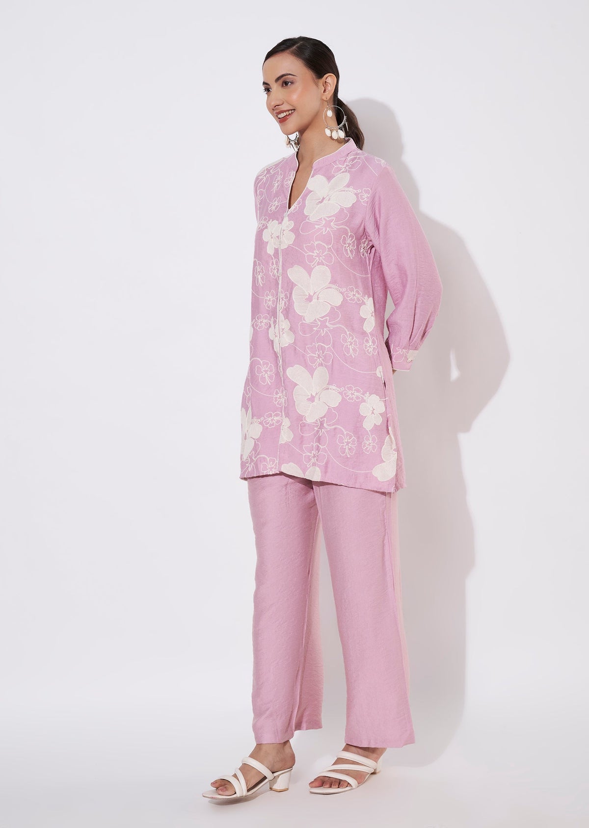 Pink Polynesian Shirt Set