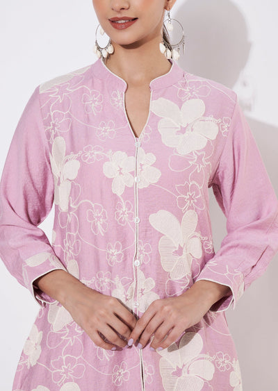 Pink Polynesian Shirt Set
