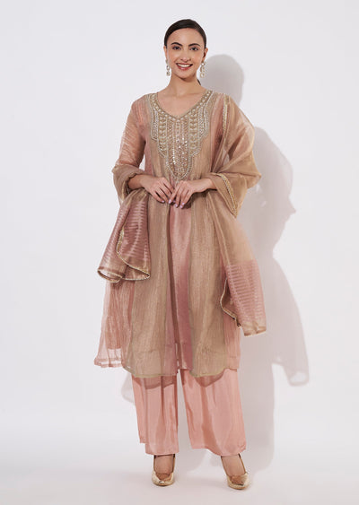 Light Peach Salsa Anarkali suit