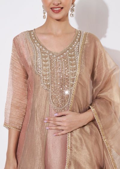 Light Peach Salsa Anarkali suit