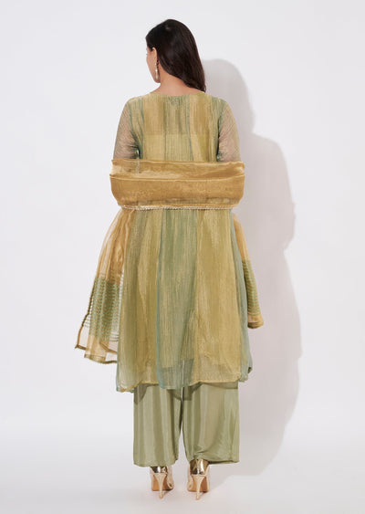 Pista Green Salsa Anarkali suit