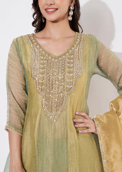 Pista Green Salsa Anarkali suit
