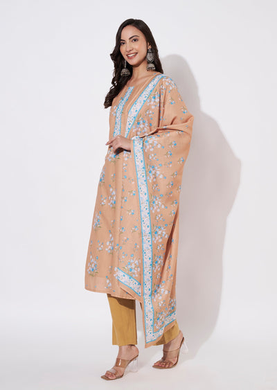 Dark Mustard Cotton Straight cut suit