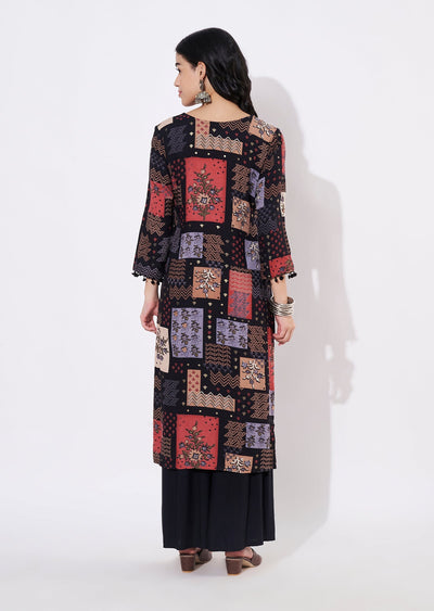 Multi Rayon Straight cut Kurti