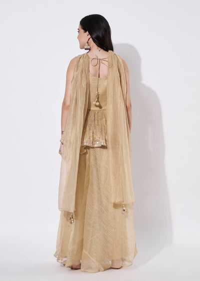 Beige Salsa Sharara Set