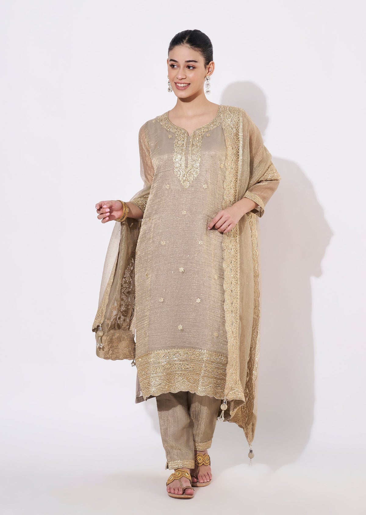 Grey Tissue Straight cut suit