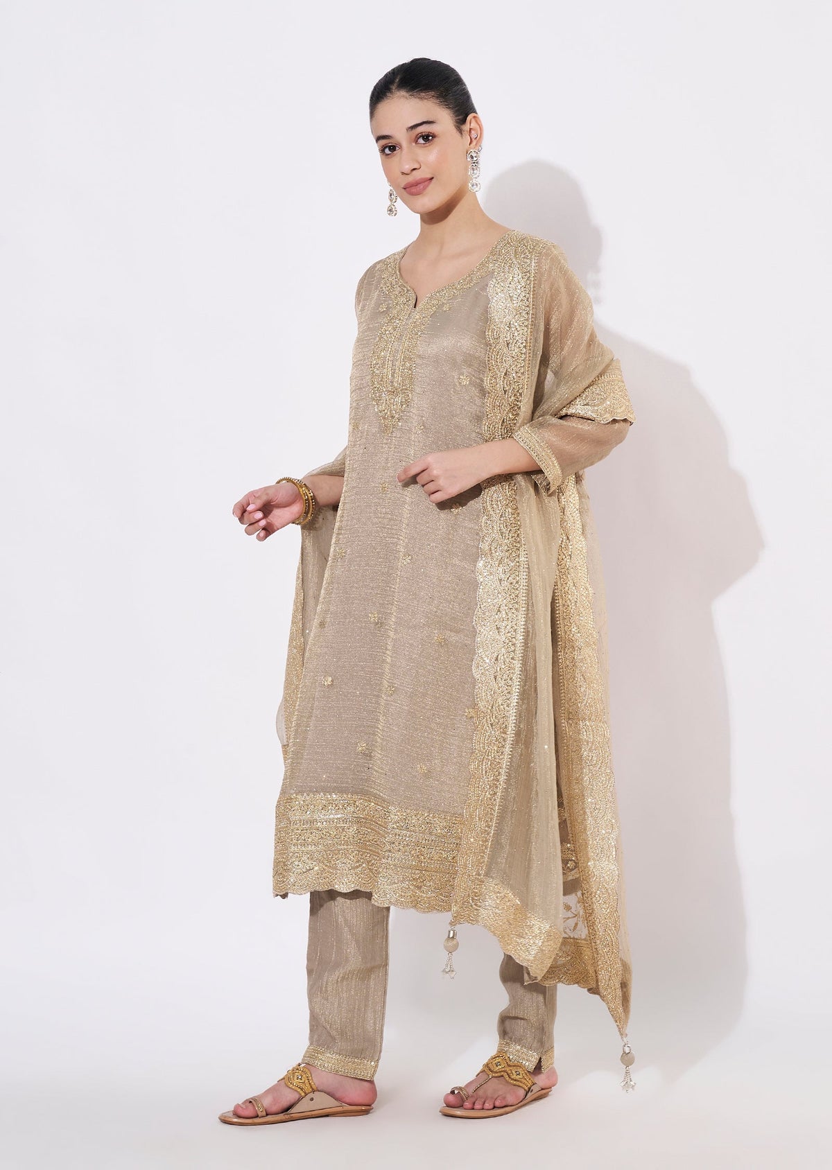 Grey Tissue Straight cut suit