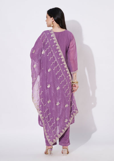 Mauve Salsa Straight cut suit