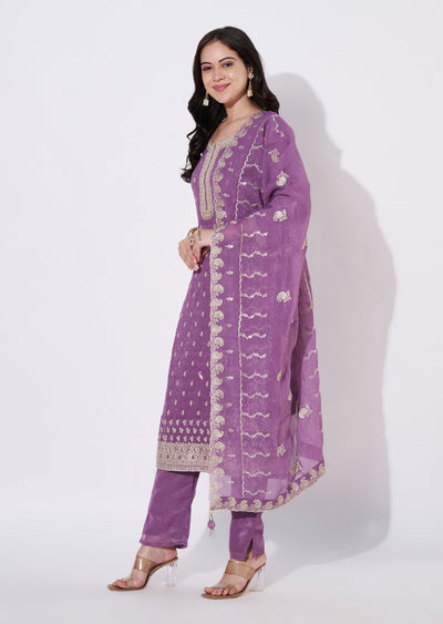 Mauve Salsa Straight cut suit
