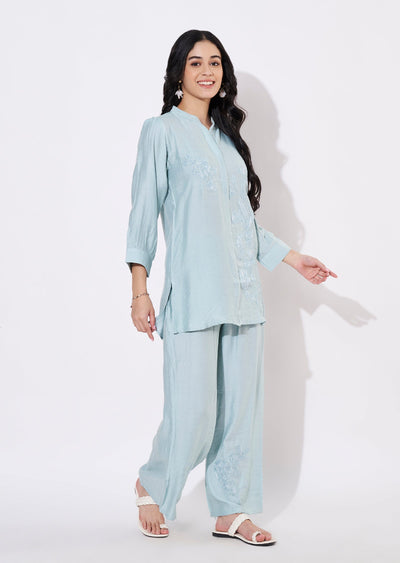 Blue Gold Fusion wear kurti