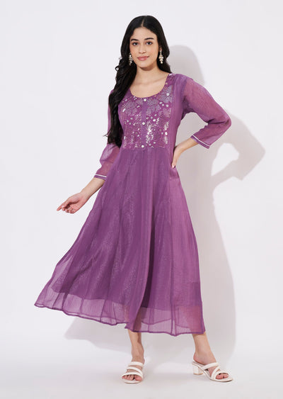 Purple Salsa Frock style kurti